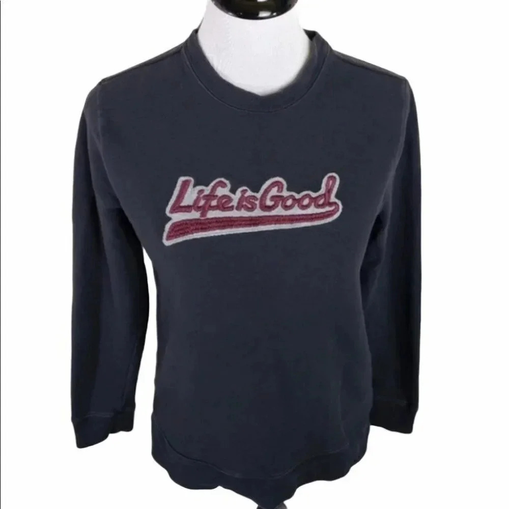 Life is Good S black long‎ sleeve top